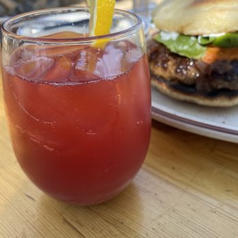 La Copine - Sunshine drink and wagyu lamb burger - New American Near Me - Yucca Valley, California