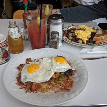 Oasis Cafe - Oasis haystack and prime rib hash with bloody Mary - Breakfast & Brunch Near Me - Stillwater, Minnesota Oasis Cafe - Oasis haystack and prime rib hash with bloody Mary - Breakfast & Brunch Near Me - Stillwater, Minnesota