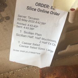 Gabriela Tomato Pie - Our order that we placed