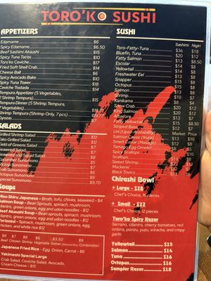 Menu photo 1 Toro’ko Sushi San Antonio, TX Menu photo 1 Toro’ko Sushi San Antonio, TX