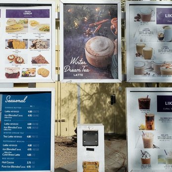 The Coffee Bean & Tea Leaf - Drive thru menu board close up view - Coffee & Tea Near Me - Las Vegas, Nevada