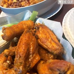 Buffalo lemon pepper wings and Dylan's fries