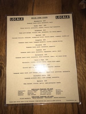 Menu photo 6 Locale Boston, MA