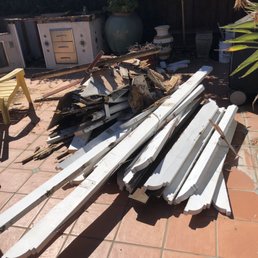 Heavy wood, tile, mortar and rotten underlayment plywood, with additional tile sections out of photo Heavy wood, tile, mortar and rotten underlayment plywood, with additional tile sections out of photo