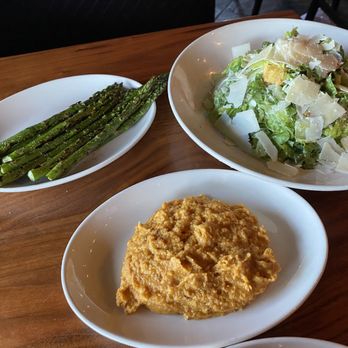Wood Ranch Valencia - Grilled fresh asparagus, Caesar salad, Smashed sweet potatoes -- all delicious - Barbeque Near Me - Stevenson Ranch, California Wood Ranch Valencia - Grilled fresh asparagus, Caesar salad, Smashed sweet potatoes -- all delicious - Barbeque Near Me - Stevenson Ranch, California