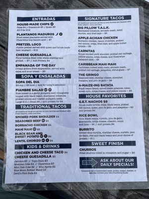 Menu photo 2 The Grey Eagle Taqueria Hot Springs, NC Menu photo 2 The Grey Eagle Taqueria Hot Springs, NC