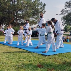 Peak Martial Arts - Belt ceremony outdoors