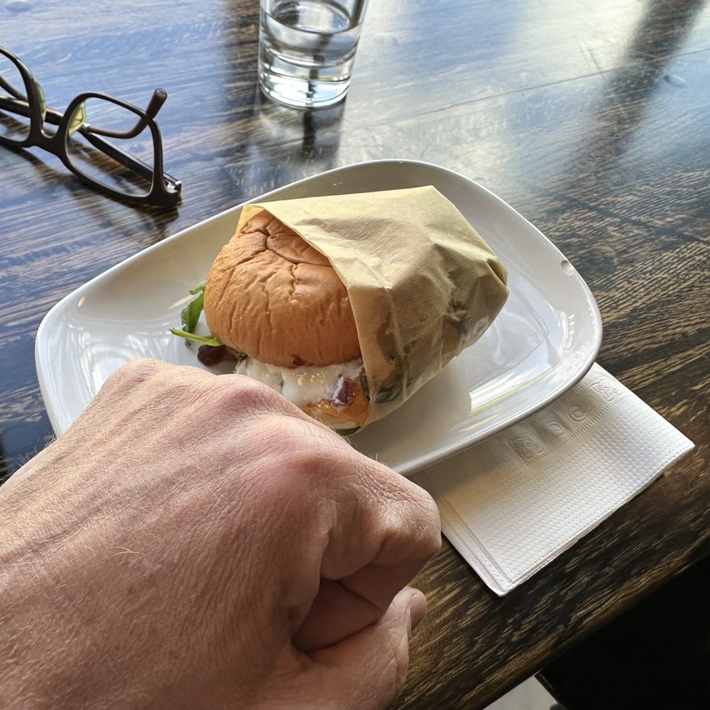 Society 57 - Breakfast sandwich for $11 is tiny - Coffee & Tea Near Me - Aurora, Illinois