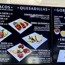Taqueria & Tamaleria Nuevo Leon - Menu