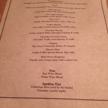 106 Main - Cocktail list, all are $10 except for the Caro which is $5 and the LIT is $11. - Pubs Near Me - Durham, North Carolina
