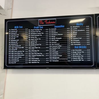 The Teahouse - Menu board #2 - Bubble Tea Near Me - Ridgeland, Mississippi