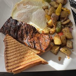 This breakfast was out of this world. First time here and we will definitely be back for more. You won't be disappointed.