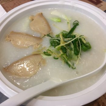黃枝記粥麵店 - Seafood congee with abalone, shrimp, and white fish.  So good!!! - Cantonese Near Me - Hong Kong, HK