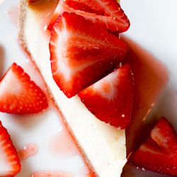 Lazlo's Brewery and Grill - New York Style Cheesecake-- 3 different toppings available (fudge, caramel, fresh strawberries)