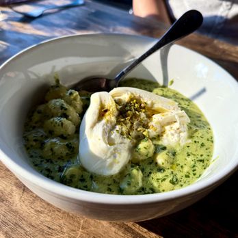 Popolari - Popolari Gnocci - Homemade gnocci in pistachio basil pesto cream sauce topped with burrata - Italian Near Me - Bloomfield, New Jersey Popolari - Popolari Gnocci - Homemade gnocci in pistachio basil pesto cream sauce topped with burrata - Italian Near Me - Bloomfield, New Jersey