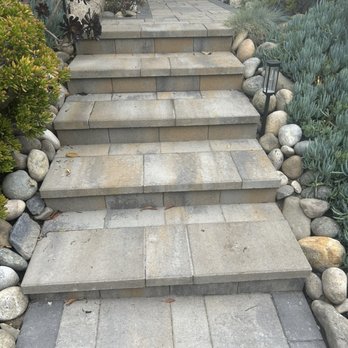 Coastline Pavers - design & build - Front yard steps - Masonry/Concrete Near Me Coastline Pavers - design & build - Front yard steps - Masonry/Concrete Near Me