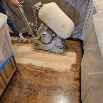 Colonial Stone Restoration - a man using a floor sander - Refinishing Services Near Me Colonial Stone Restoration - a man using a floor sander - Refinishing Services Near Me