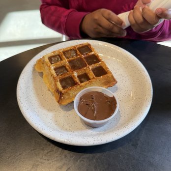 Jubala Coffee - Nutella Belgian Waffle with Cinnamon Glaze - Coffee & Tea Near Me - Raleigh, North Carolina Jubala Coffee - Nutella Belgian Waffle with Cinnamon Glaze - Coffee & Tea Near Me - Raleigh, North Carolina