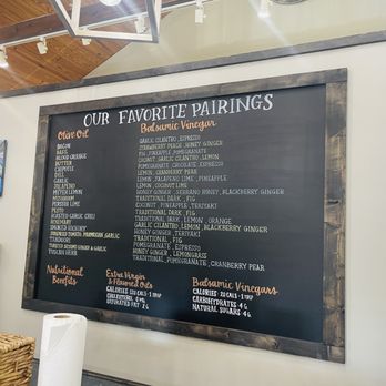 Ella's Olive Tasting Room - the menu - Olive Oil Near Me - Kitty Hawk, North Carolina