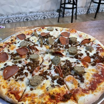Midtown Pizza - Vegetarian "meat" lovers pizza. - Pizza Near Me - Dallas, Texas Midtown Pizza - Vegetarian "meat" lovers pizza. - Pizza Near Me - Dallas, Texas