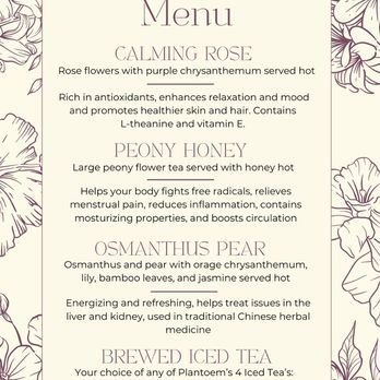 Plantoem - Floral Tea Menu at Plantoem Café in Kaimuki Honolulu Hawaii - Cafes Near Me - Honolulu, Hawaii Plantoem - Floral Tea Menu at Plantoem Café in Kaimuki Honolulu Hawaii - Cafes Near Me - Honolulu, Hawaii