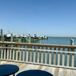 Looking out from the back dining area