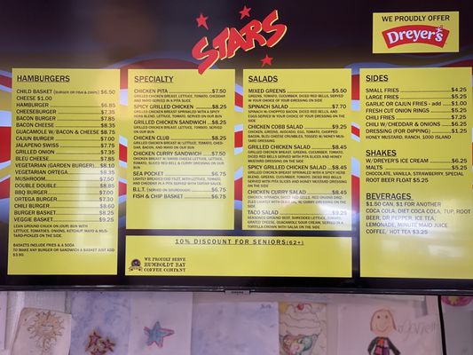 Menu photo 2 Stars Hamburgers Arcata, CA