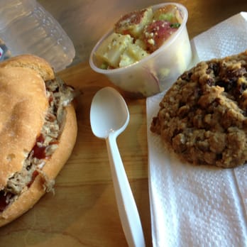 Joaquin Deli - Pulled pork lunch box combo (potato salad and oatmeal raisin cookie) - Delis Near Me - San Leandro, California Joaquin Deli - Pulled pork lunch box combo (potato salad and oatmeal raisin cookie) - Delis Near Me - San Leandro, California