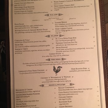 Yardbird - Menu - Southern Near Me - Las Vegas, Nevada Yardbird - Menu - Southern Near Me - Las Vegas, Nevada