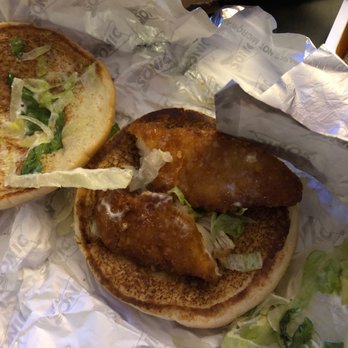 Sonic Drive-In - "Chicken tender sandwich" - 1 tender cut in half - Burgers Near Me - Fullerton, California Sonic Drive-In - "Chicken tender sandwich" - 1 tender cut in half - Burgers Near Me - Fullerton, California