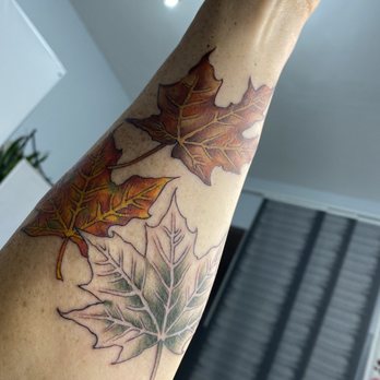 Savannah Ink Tattoo - Almost done, one leaf left to finish! - Tattoo Near Me - Savannah, Georgia Savannah Ink Tattoo - Almost done, one leaf left to finish! - Tattoo Near Me - Savannah, Georgia