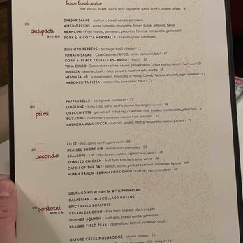 Pulito Osteria - menu - Italian Near Me - Jackson, Mississippi
