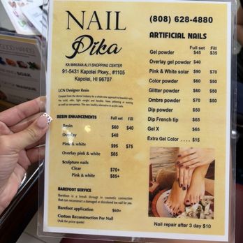 Nail Pika - Menu - Nail Salons Near Me - Kapolei, Hawaii