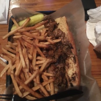 Hole In The Wall - Pulled pork sandwich with fries - American Near Me - Miami, Florida Hole In The Wall - Pulled pork sandwich with fries - American Near Me - Miami, Florida