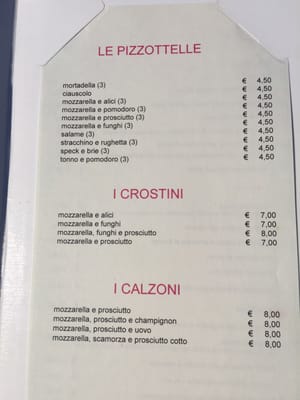Menu photo 3 Cuccurucù Rome, RM Menu photo 3 Cuccurucù Rome, RM