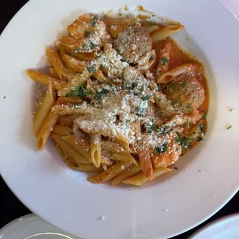 Maxi's - Penne Pasta Alla Flavia with 2 added meatballs - Italian Near Me - Cleveland, Ohio