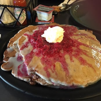 Keltic Kitchen - Raspberry and white chocolate macadamia nut pancakes! - Breakfast & Brunch Near Me - West Yarmouth, Massachusetts Keltic Kitchen - Raspberry and white chocolate macadamia nut pancakes! - Breakfast & Brunch Near Me - West Yarmouth, Massachusetts
