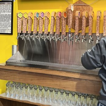 Honnibrook Craft Meadery - a row of beer taps - Meaderies Near Me - Castle Rock, Colorado Honnibrook Craft Meadery - a row of beer taps - Meaderies Near Me - Castle Rock, Colorado