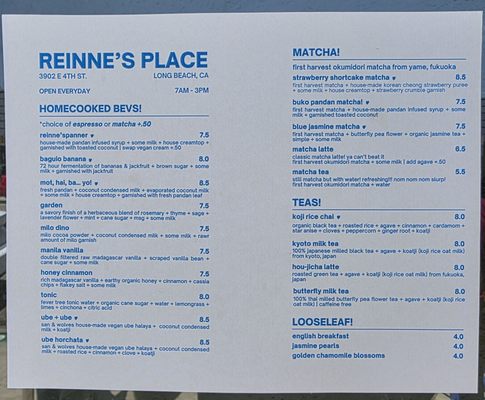 Menu photo 2 Reinne’s Place Long Beach, CA Menu photo 2 Reinne’s Place Long Beach, CA