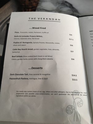 Menu photo 4 Cable Bay Vineyards Oneroa, AUK