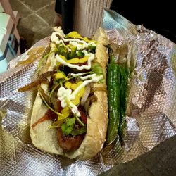 Delicious Hot Dogs - Grilled jalapeño for some added heat