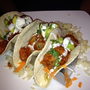 Half Shells Seafood Grill - Honey Chipotle Shrimp Tacos from Half Shells - Seafood Near Me - Plano, Texas Half Shells Seafood Grill - Honey Chipotle Shrimp Tacos from Half Shells - Seafood Near Me - Plano, Texas