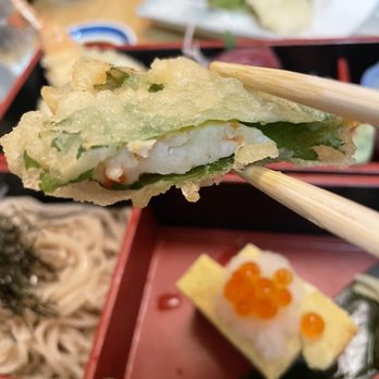 I-NABA - Tempura shiso wrapped shrimp yummm - Japanese Near Me - Honolulu, Hawaii