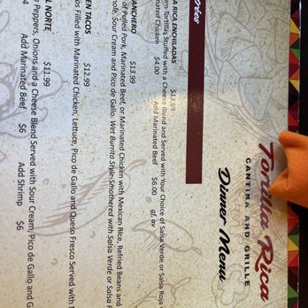 Tortilla Rica - Menu - Mexican Near Me - Kissimmee, Florida