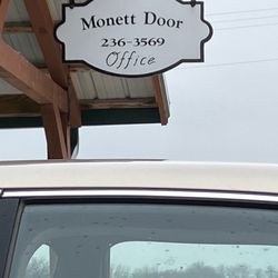 Monett Door - Sign out front