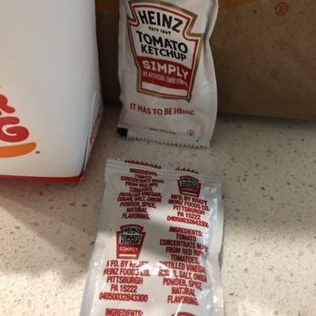Burger King - They serve Simply Heinz ketchup, it's made with sugar and not HFCS. - Burgers Near Me - Folsom, California Burger King - They serve Simply Heinz ketchup, it's made with sugar and not HFCS. - Burgers Near Me - Folsom, California