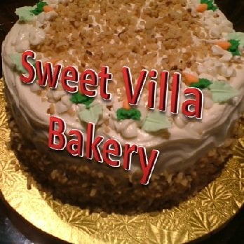 Sweet Villa - a cake on a gold plate - Bakeries Near Me