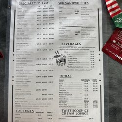 Antony's Pizzeria & Eatery - Menu May 2025