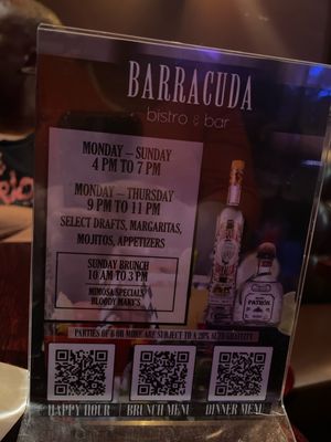 Menu photo 1 Barracuda Bistro & Bar New Haven, CT