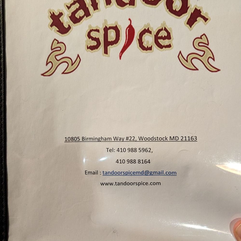 Tandoor Spice - Menu - Indian Near Me - Woodstock, Maryland Tandoor Spice - Menu - Indian Near Me - Woodstock, Maryland